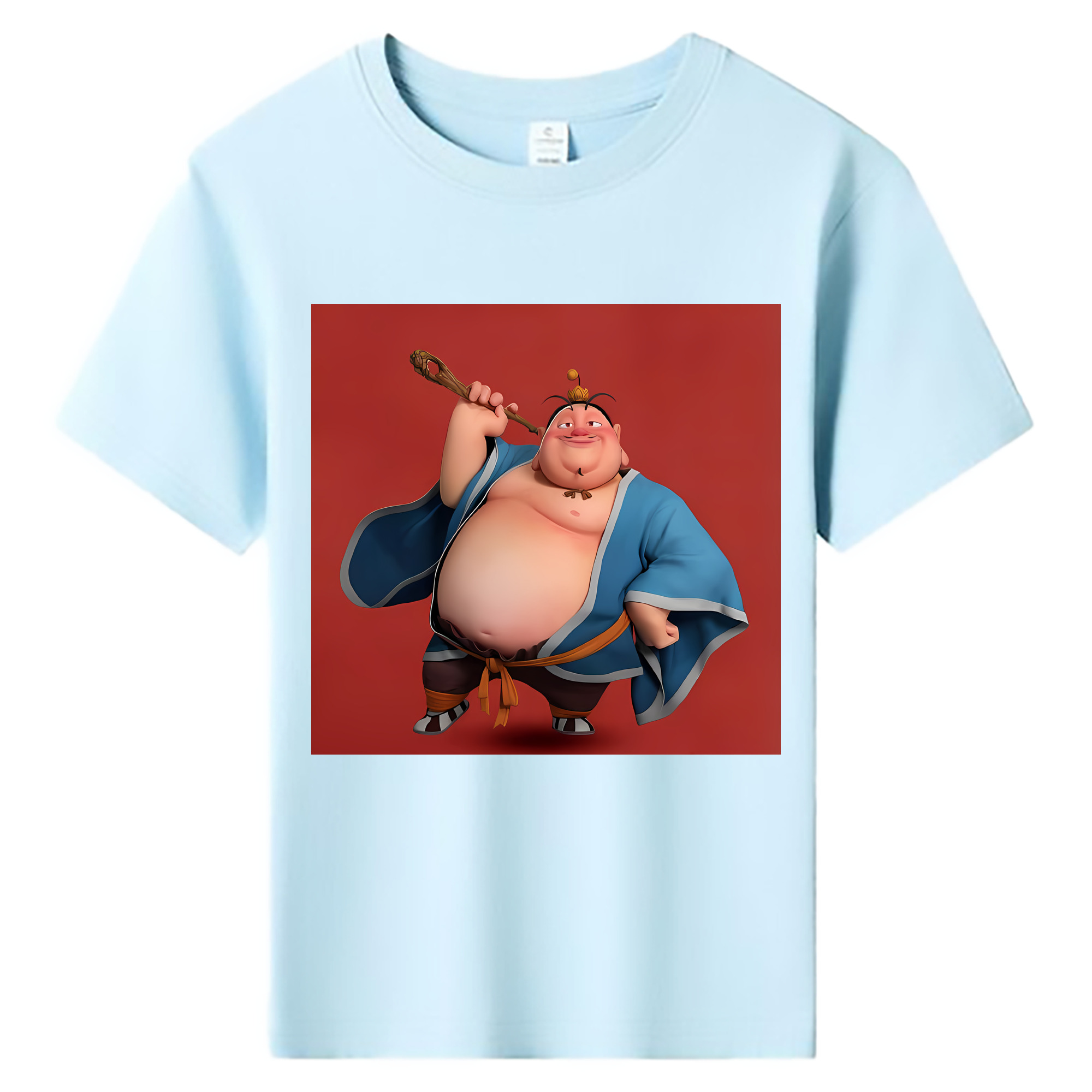 （画像用） Ne Zha 2 ナタ 魔童の大暴れ 綿100％キッズTシャツ（フロントプリント）